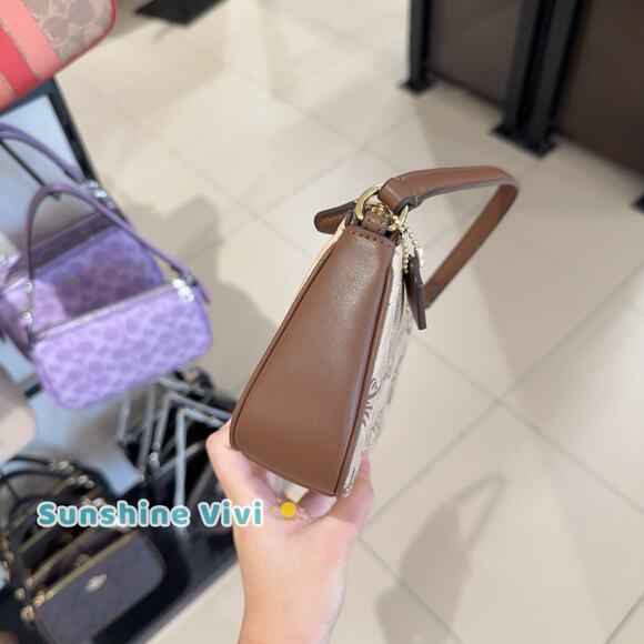 NWT Coach Nolita 19 With Shell Print Signature Canvas CBK79 Gold/Sand Multi - Picture 4 of 9